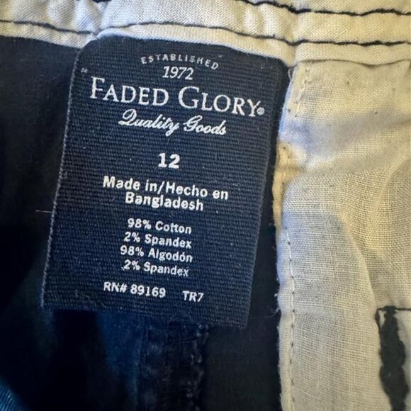 Faded Glory Women’s Blue Stretch Shorts Size 12 - Picture 3 of 3